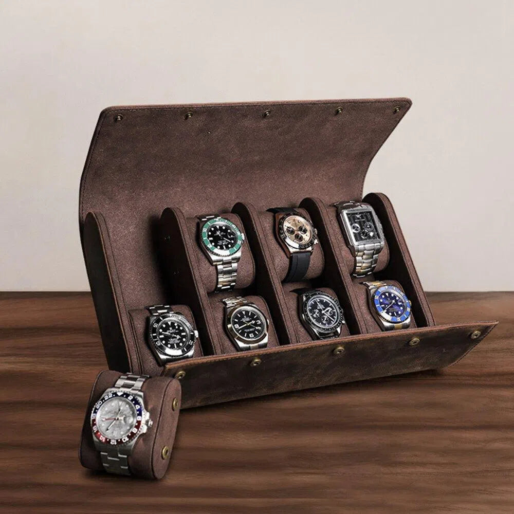ROLL EN CUIR 6/8 MONTRES,- VINTAGE