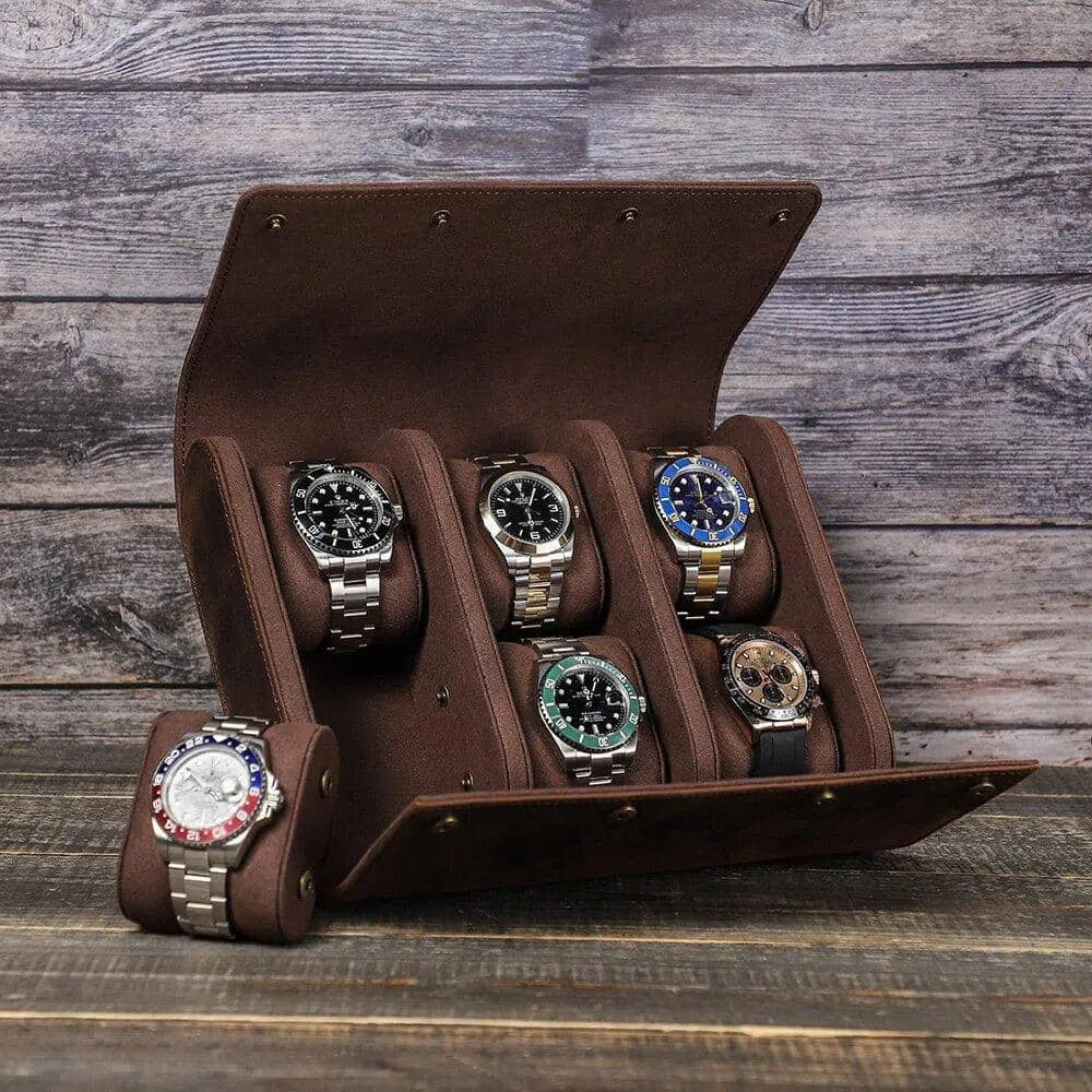 ROLL EN CUIR 6/8 MONTRES,- VINTAGE