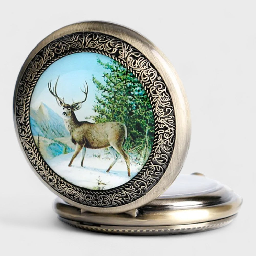 Montre à Gousset Cerf Majestueux