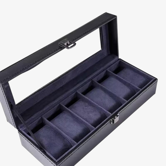 BOITE À MONTRES - CUIR BLEU
