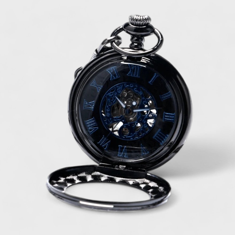Montre À Gousset Mécanique Bleu Nuit
